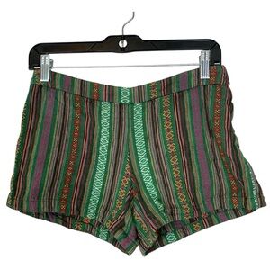 3/$30 Free People Striped Boho Short Size 0